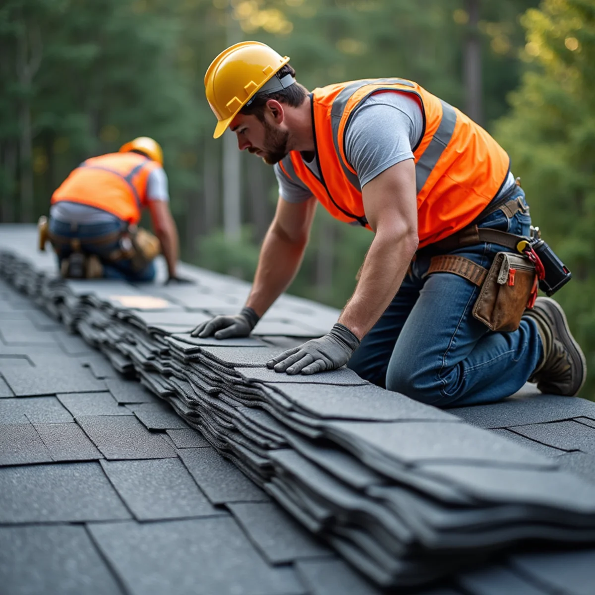 Hail damage roof restoration in Cabot Greystone subdivision