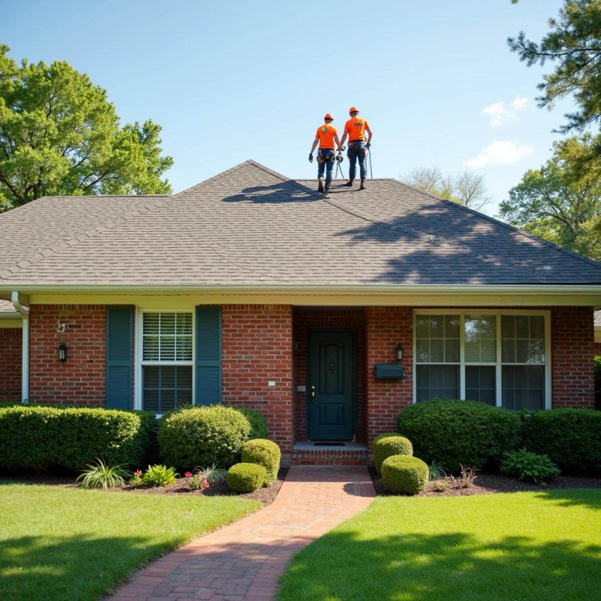 Shingle roof restoration in Sherwood AR subdivision near Kiehl Ave