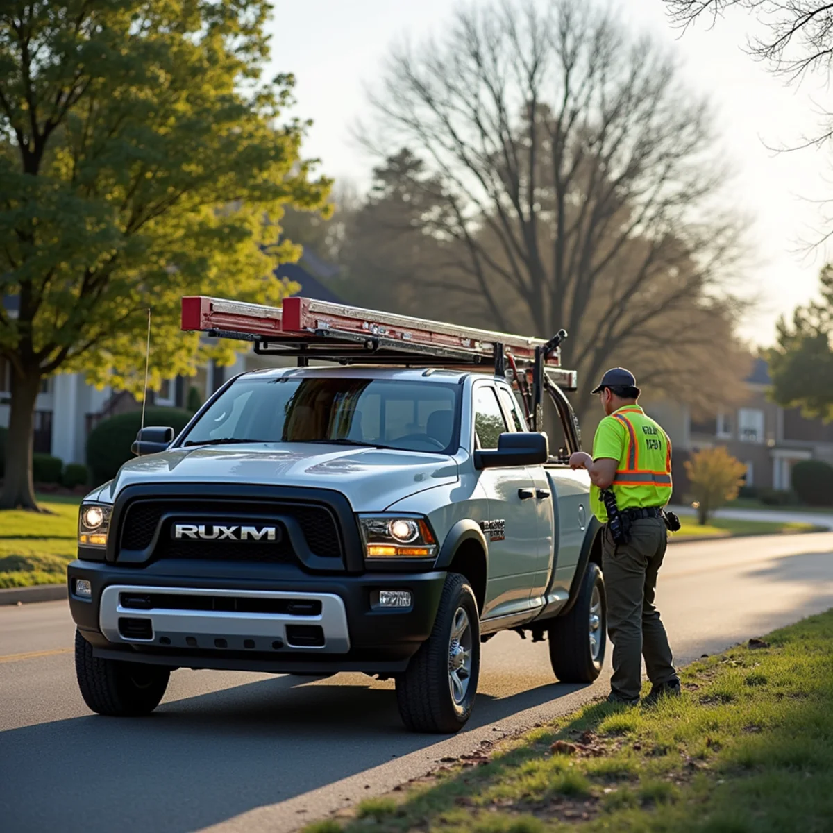 Out-of-state truck parked in Little Rock neighborhood after severe tornado